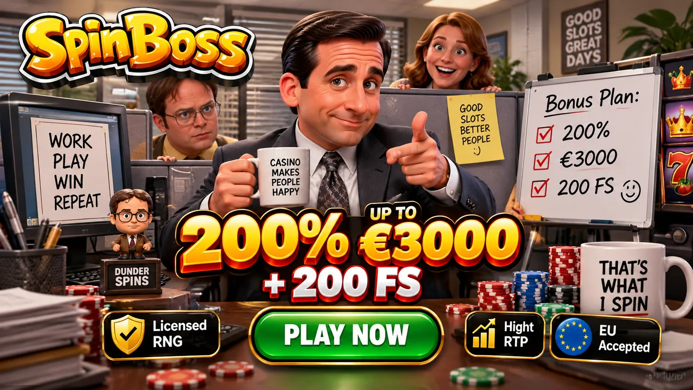 Spinboss casino welcome bonus banner — 200% up to €3,000 plus 200 free spins